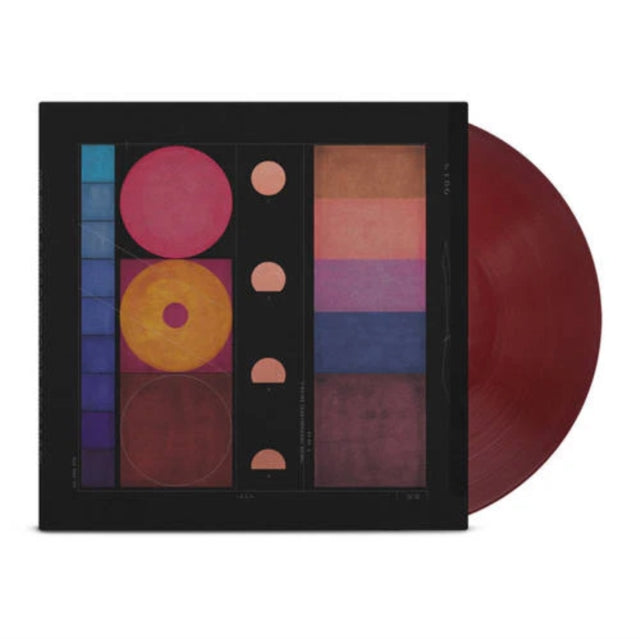 Thrice "Horizons / West" album cover shown with a maroon colored vinyl record