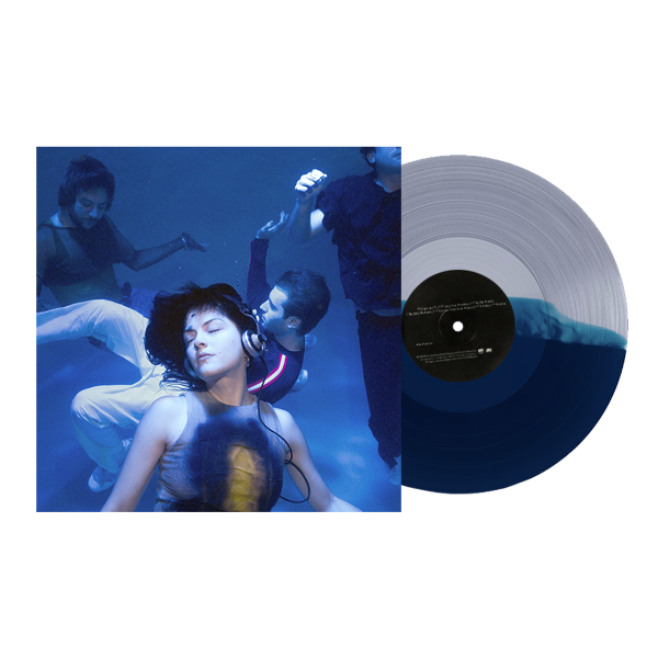 The Marias "Submarine" alternate album cover art, shown with a half blue and halve clear vinyl record