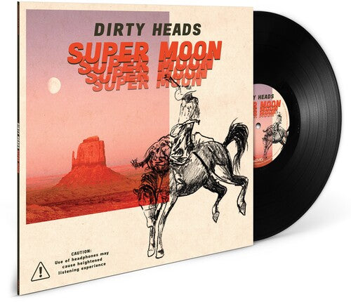 Dirty Heads 'Super Moon' album cover shown with a black vinyl record