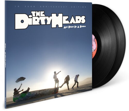 Dirty Heads 'Any Port In a Storm' album cover shown with two black vinyl records
