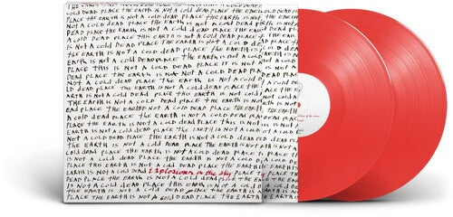 Explosions in the Sky "The Earth Is Not A Cold Dead Place" album cover shown with 2 red vinyl records