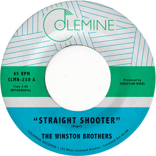 Winston Brothers - Straight Shooter / Island Travel 7" label.