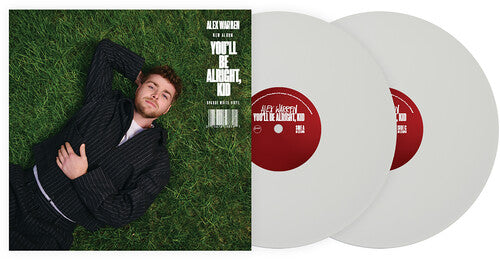 Alex Warren "You'll be alright, kid" album cover shown with 2 white colored vinyl records