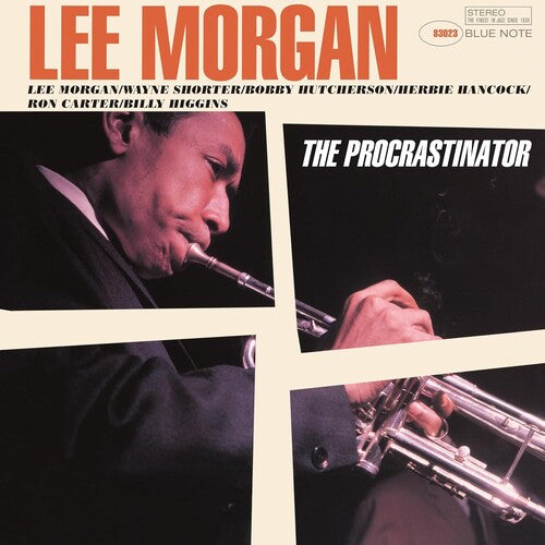 Album cover of 'The Procrastinator' by Lee Morgan featuring a Lee Morgan playing the trumpet.
