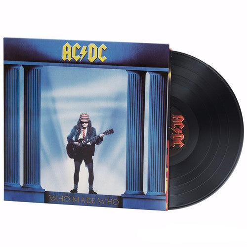 AC/DC - Who Made Who album cover and black vinyl