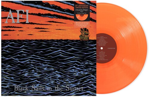 AFI - Black Sails In The Sunset album cover and orange vinyl.