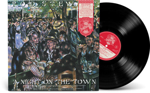 A Night On The Town album cover shown with black vinyl