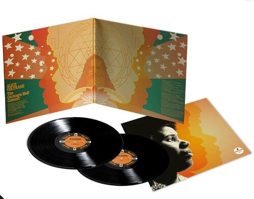 Alice Coltrane - The Carnegie Hall Concert gatefold sleeve, insert, and 2LP black vinyl.