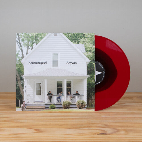 Anamanaguchi - Anyway album cover and black in red vinyl.