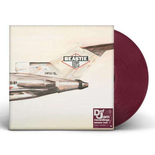 Beastie Boys - Licensed To Ill album cover and fruit punch colored vinyl.
