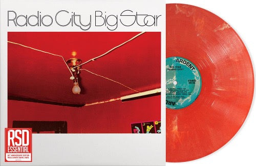 Big Star - Radio City album cover and red / white swirl vinyl.