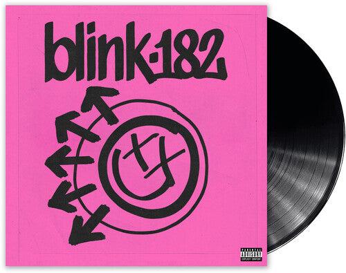 Blink-182 - One More Time album cover and black vinyl.