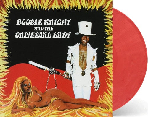 Boobie Knight and The Universal Lady - Earth Creature album cover and red vinyl.