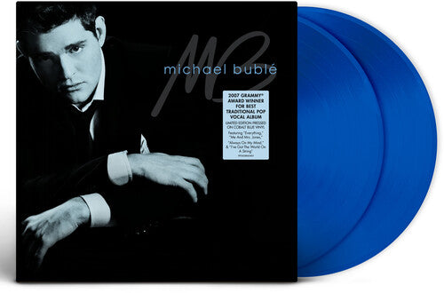 Michael Buble - Call Me Irresponsible album cover and 2LP blue vinyl.