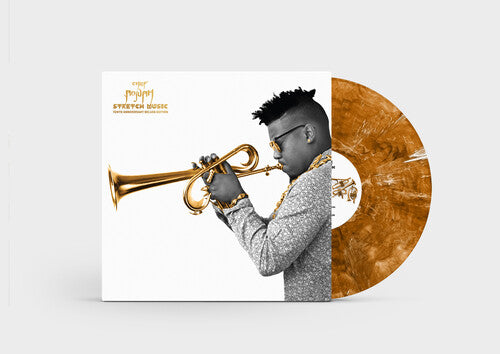 Chief Adjuah - Stretch Music album cover and amber swirl vinyl