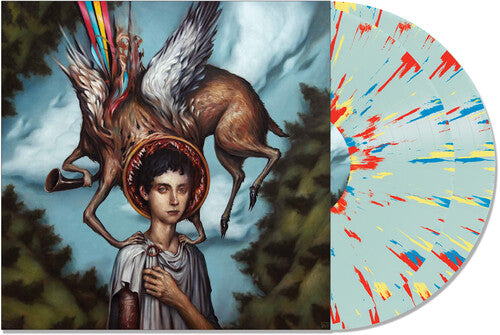 Circa Survive - Blue Sky Noise album cover and 2LP light blue vinyl w. red, blue, and yellow vinyl.