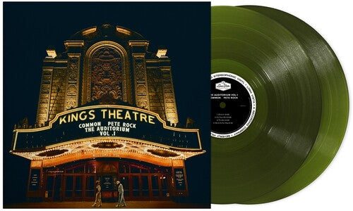 Common x Pete Rock - Auditorium Vol. 1 album cover and 2LP green vinyl.