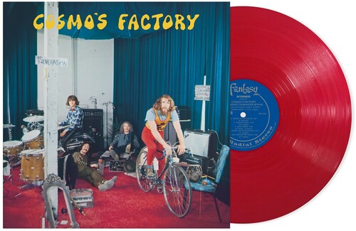 Creedence Clearwater Revival - Cosmo's Factory album cover and red vinyl.