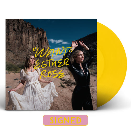 Esther Rose - Want album cover and yellow vinyl.