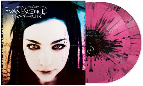 Evanescence - Fallen album cover and 2LP Pink & Black marble vinyl.