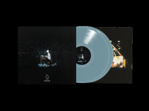 FKJ - 22_23 Live Sessions album cover and light blue transparent vinyl.