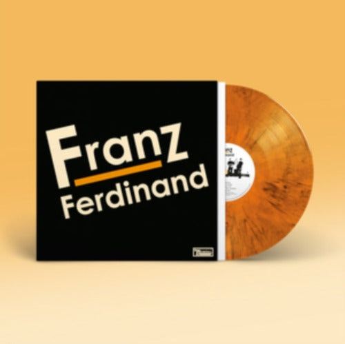 Franz Ferdinand - Franz Ferdinand album cover and orange & black splatter vinyl.