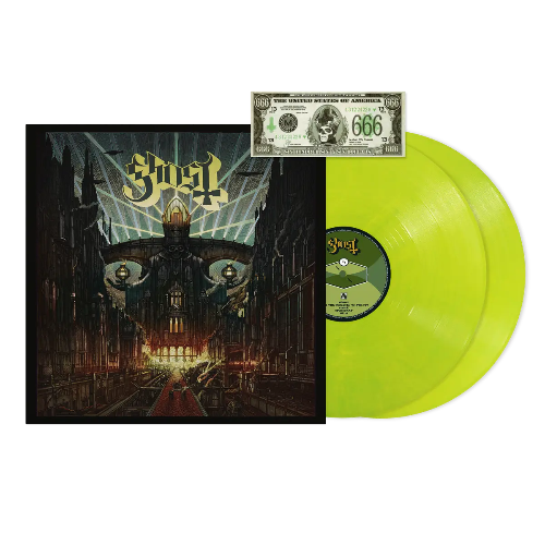 Ghost - Meliora album cover and green 2LP