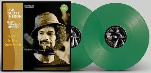 Gil Scott-Heron - Legend In His Own Mind album cover and 2LP Green Vinyl.