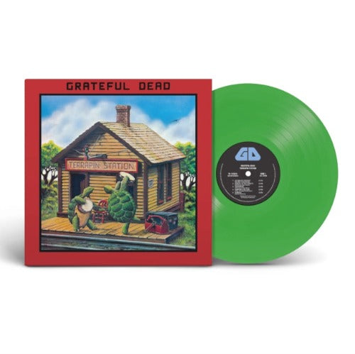 Grateful Dead - Terrapin Station album cover and green vinyl.