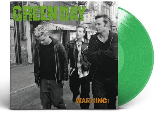 Green Day - Warning album cover and green vinyl.