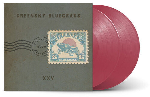 Greensky Bluegrass - XXV album cover and 2LP fruit punch vinyl.