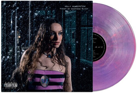 Holly Humberstone - Paint My Bedroom Black album cover shown with purple colored vinyl record