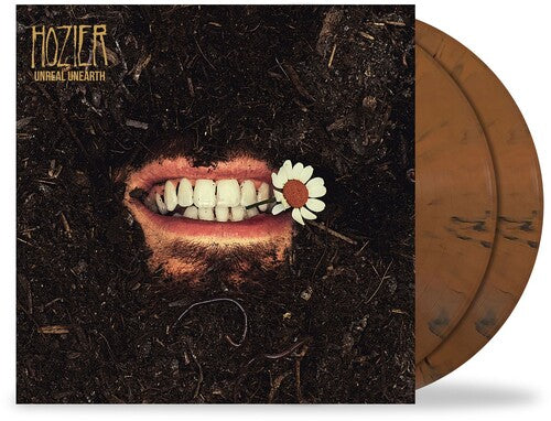 Hozier - Unreal Unearth album cover and 2LP brown vinyl.