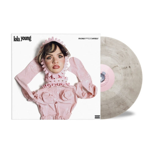 Lola Young - I'm Only F**king Myself album cover and marble vinyl.