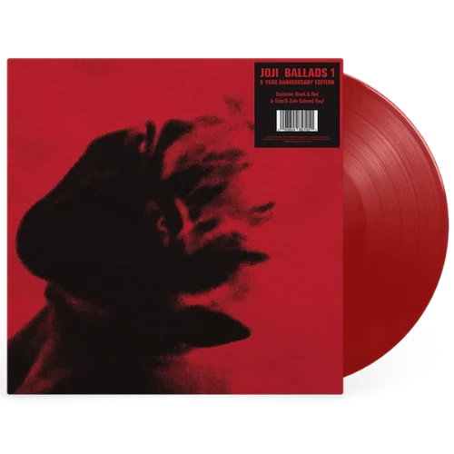 Joji - Ballads 1 album cover and translucent red vinyl.