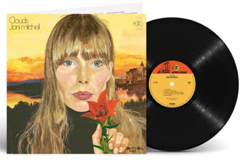 Joni Mitchell - Clouds album cover and black vinyl.