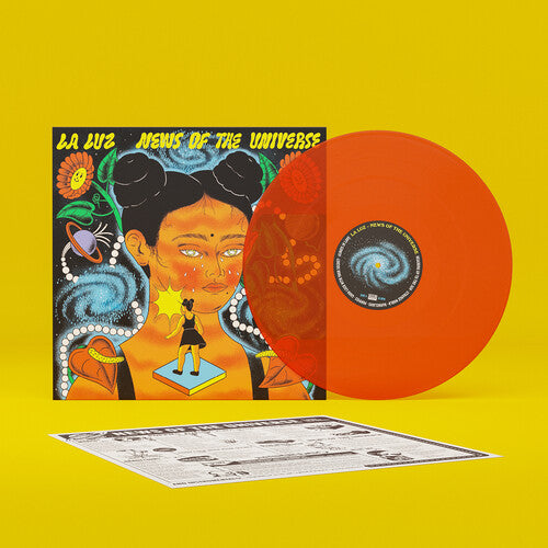 La Luz - News of the Universe album cover and orange vinyl.