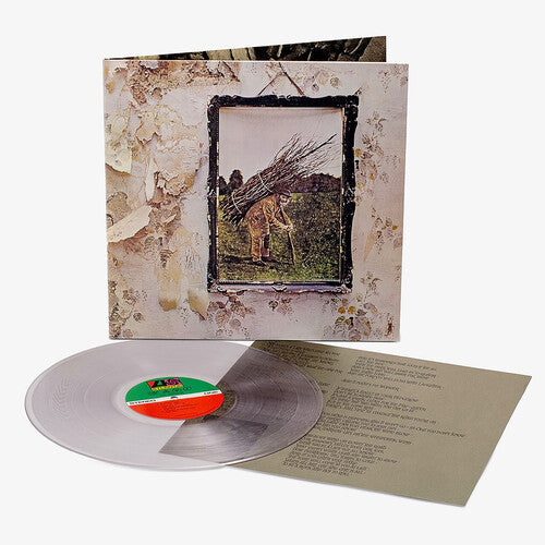 Led Zeppelin - Led Zeppelin IV album cover, insert, and clear vinyl.