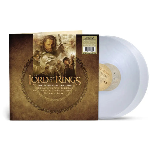 howard shore - Lord Of The Rings: The Return Of The King album cover and 2LP clear vinyl.