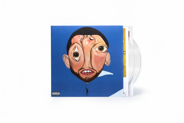 Mac Miller "Balloonerism" album cover shown with 2 white colored vinyl records