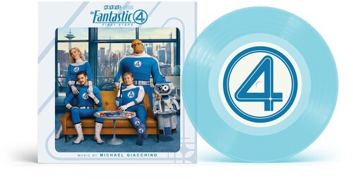 Michael Giacchino & Andrea Datzman - Fantastic Four 7" cover art and blue vinyl.