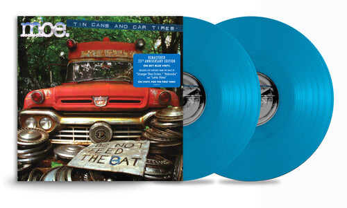 Moe. - Tin Cans And Car Tires album cover and 2 blue vinyl.