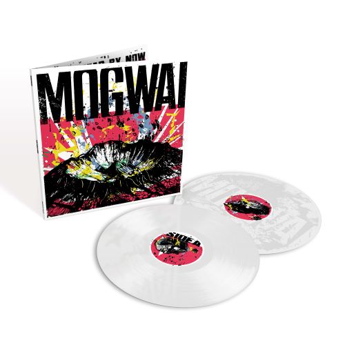 Mogwai "The Bad Fire" album cover shown with 2 clear colored vinyl records