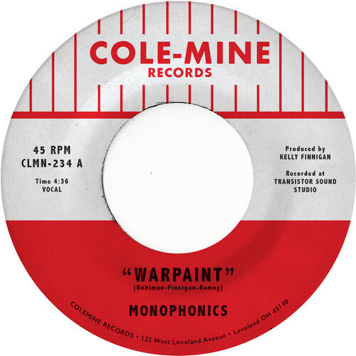 Monophonics & Kelly Finnigan - Warpaint / Crash & Burn 7" label.