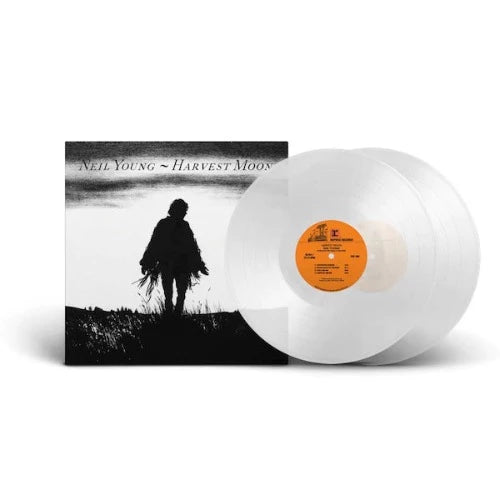 Neil Young - Harvest Moon album cover and 2LP clear vinyl.