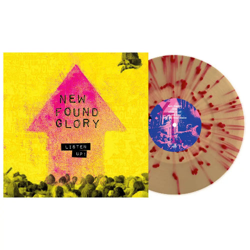 New Found Glory - Listen Up! album cover and root beer splatter vinyl.