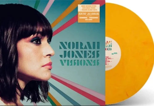 Norah Jones - Visions alternate album cover and orange vinyl.