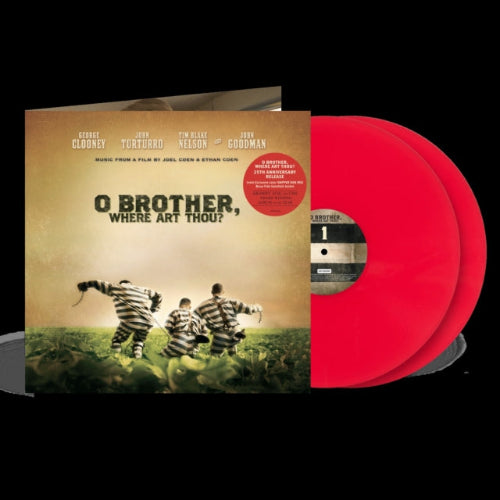 O Brother Where Art Thou OST album cover and 2LP red vinyl