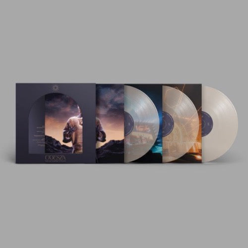 Odesza - The Last Goodbye Tour Live album cover and 3LP clear vinyl.