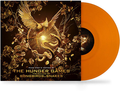 Olivia Rodrigo, Rachel Zegler, Flatland Cavalry - The Hunger Games: The Ballad Of Songbirds & Snakes album cover and orange vinyl.